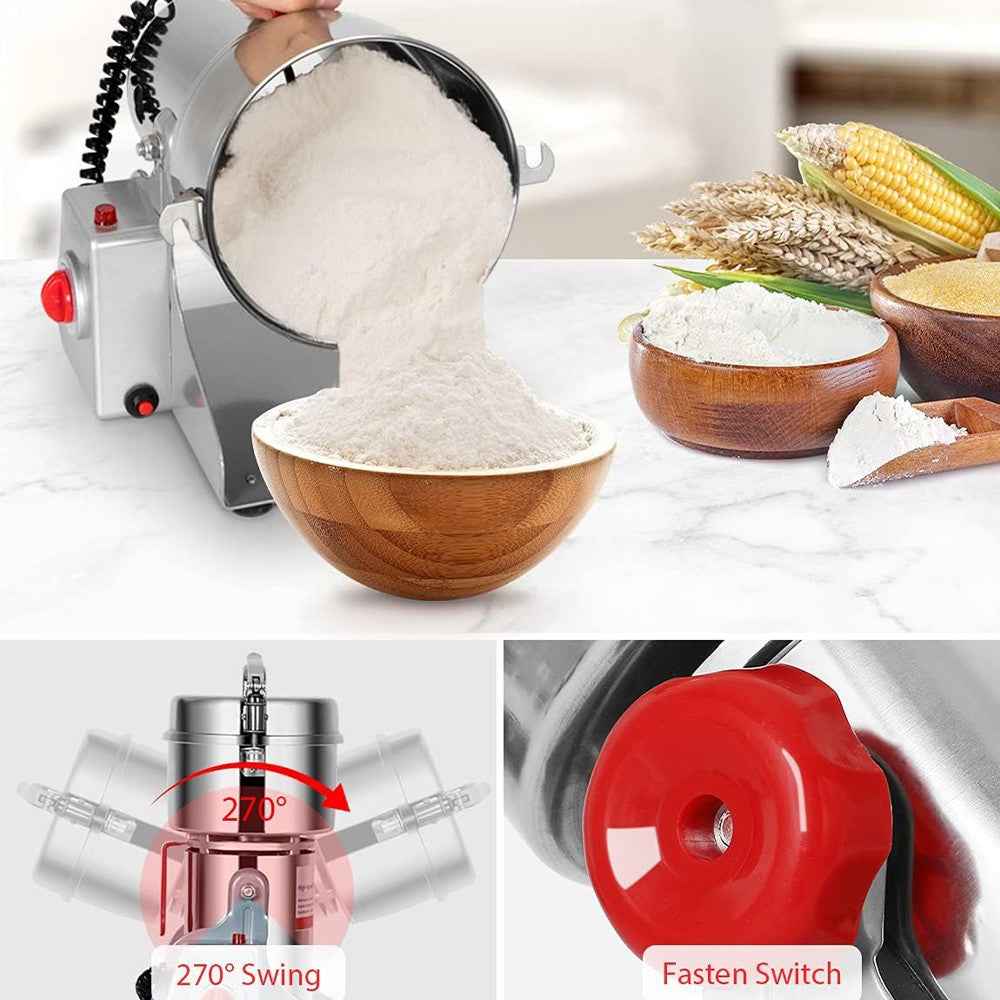 3200W Electric Grain Grinder Cereal Mill Flour Powder High Speed Machine 800g