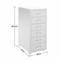 3/5/6/8 Drawers Mobile Metal Desk Office Pedestal Storage Filing Cabinets Unit