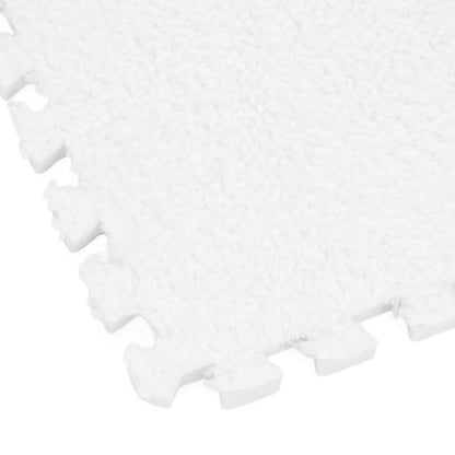 Plush EVA Foam Carpet Tiles 12/24pcs Interlocking Floor Mat Soft Cozy Anti-slip