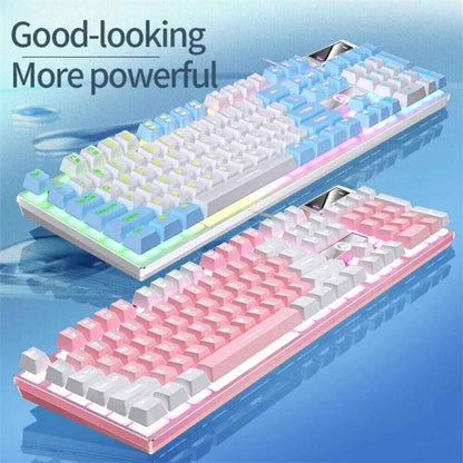 K500 Mechanical Gaming Keyboard 104 Keys USB Wired RGB Backlit Keypad PC Game