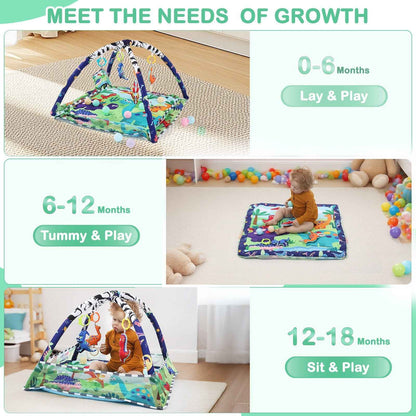 Baby Activity Gym Rack Play Mat Kid Rug Puzzle Mat Carpet Pad Baby Toy UK