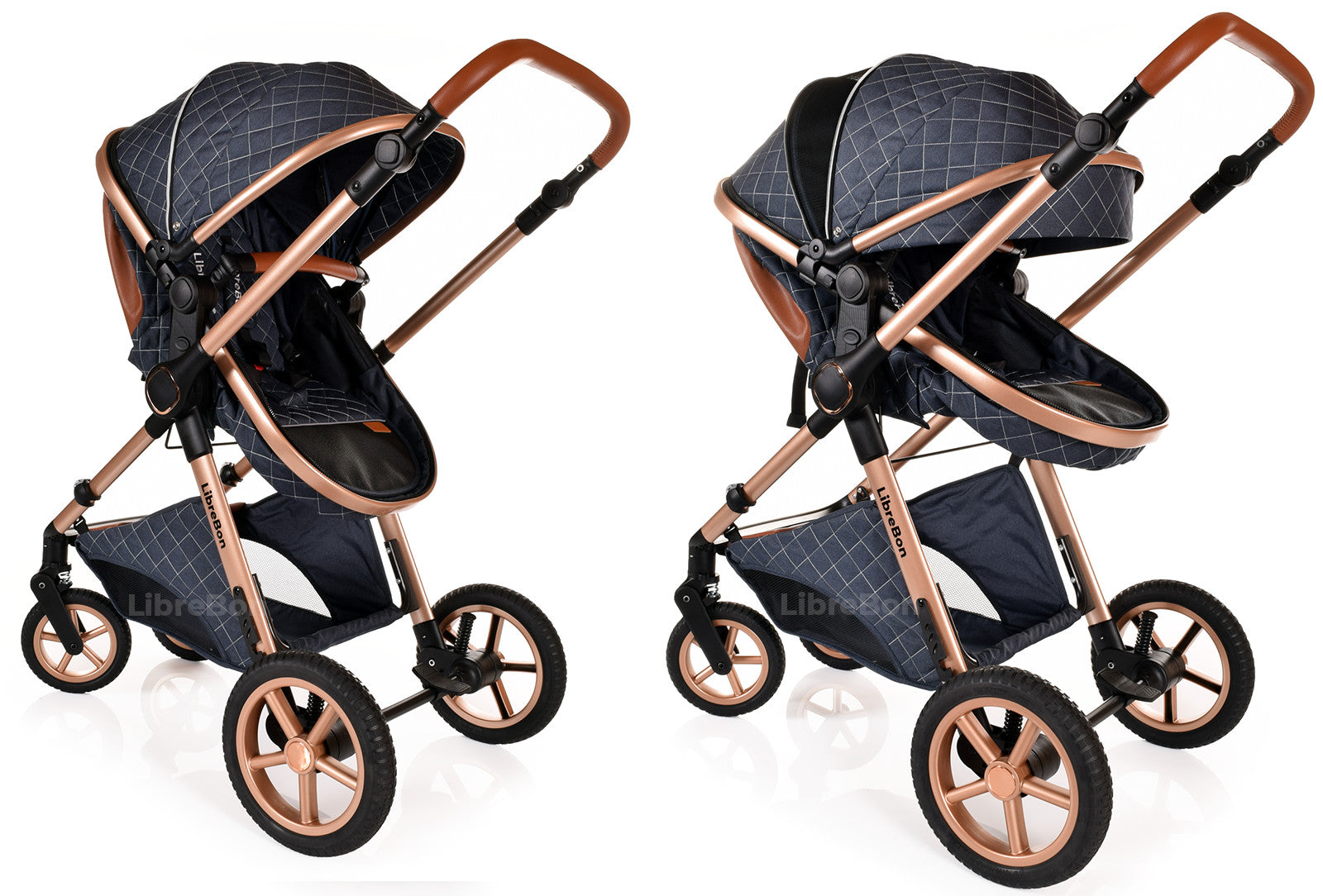 3 in 1 Pram Newborn Baby Buggy Set Travel System with Car Seat Folding Pushchair