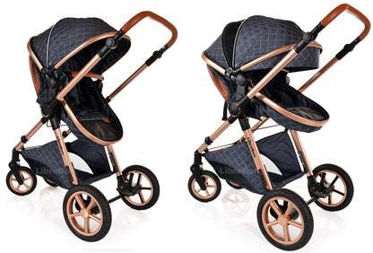 3 in 1 Pram Newborn Baby Buggy Set Travel System with Car Seat Folding Pushchair