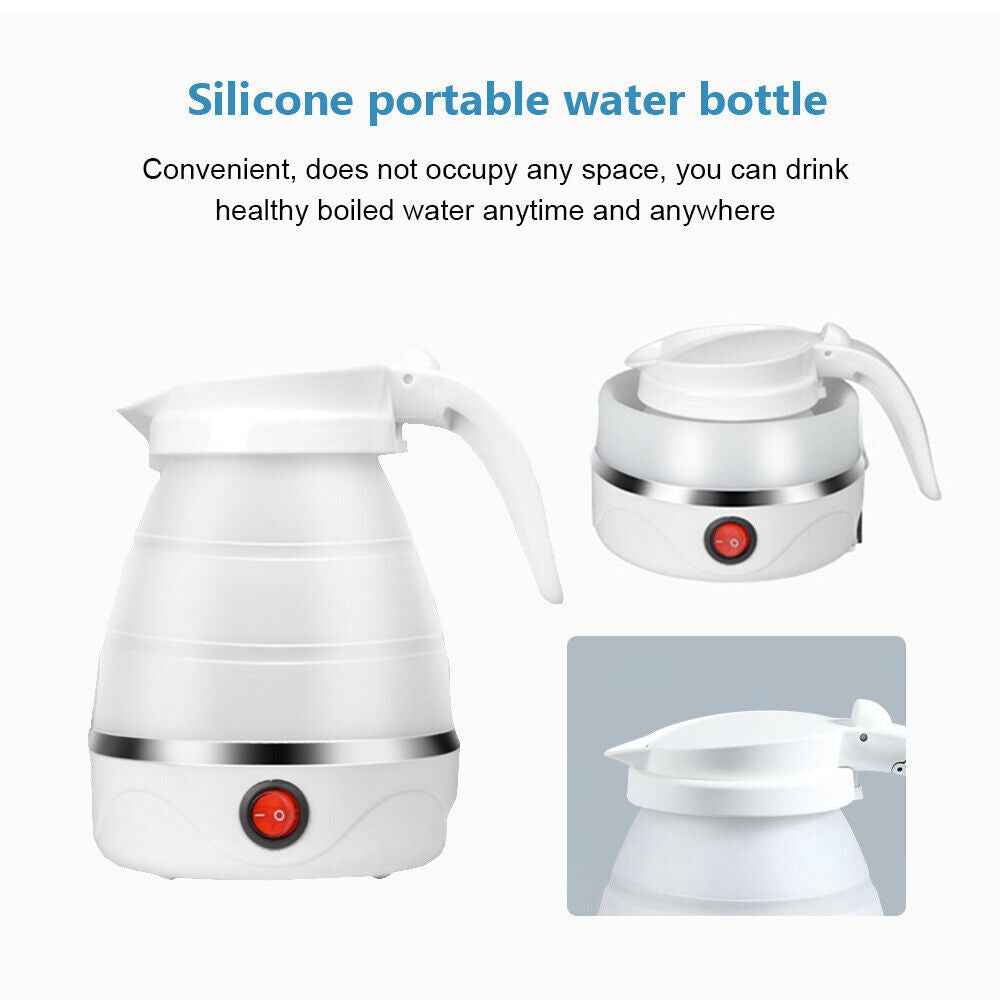 600ML Portable Collapsible Electric Water Kettle for Travel, Camping & Caravan