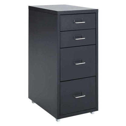 3/5/6/8 Drawers Mobile Metal Desk Office Pedestal Storage Filing Cabinets Unit
