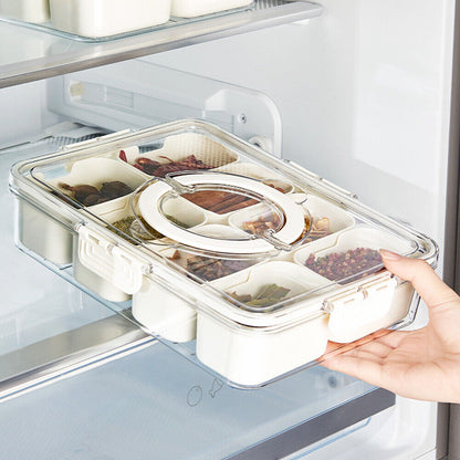 Fridge Box Holder Kitchen Cupboard Organiser Food Storage Dividers Container Lid