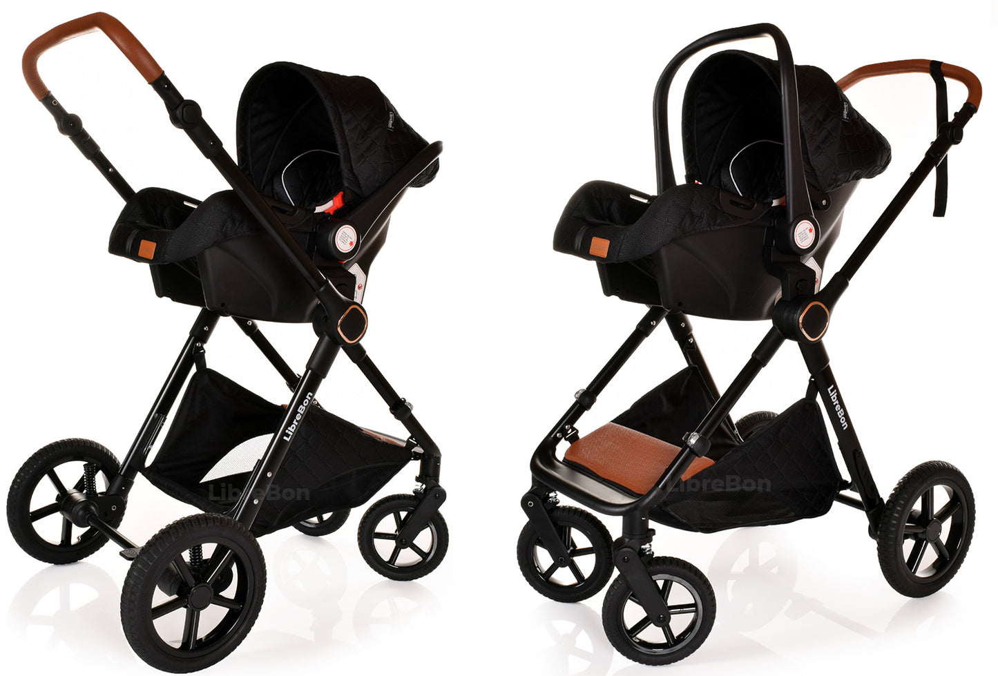 3 in 1 Pram Newborn Baby Buggy Set Travel System with Car Seat Folding Pushchair