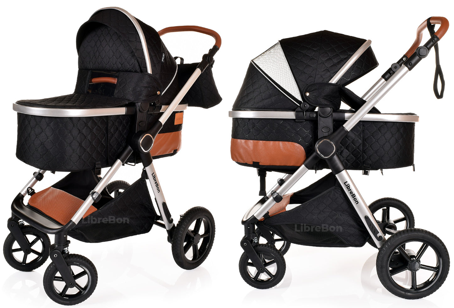 3 in 1 Pram Newborn Baby Buggy Set Travel System with Car Seat Folding Pushchair