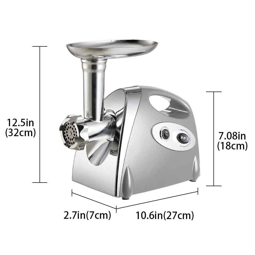 220V Electric Meat Grinder Multifunction Stainless Steel Mincer Sausage Stuffer