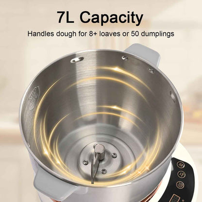 220V 7L Electric Dough Mixer Home Auto Kneading Proofing Dough Maker Machine UK