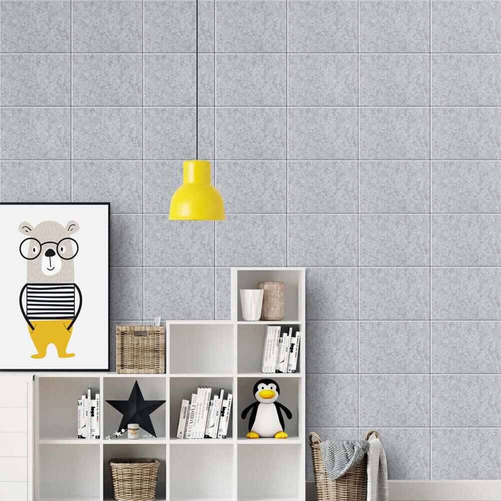 12x Self-adhesive Acoustic Wall Panel Tiles Studio Sound Proofing Insulation Pad