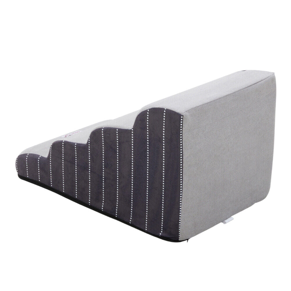 3/4/5 Steps Dog Stairs Pet For Bed Sofa Cats Ladder Ramp With Removable Cover UK