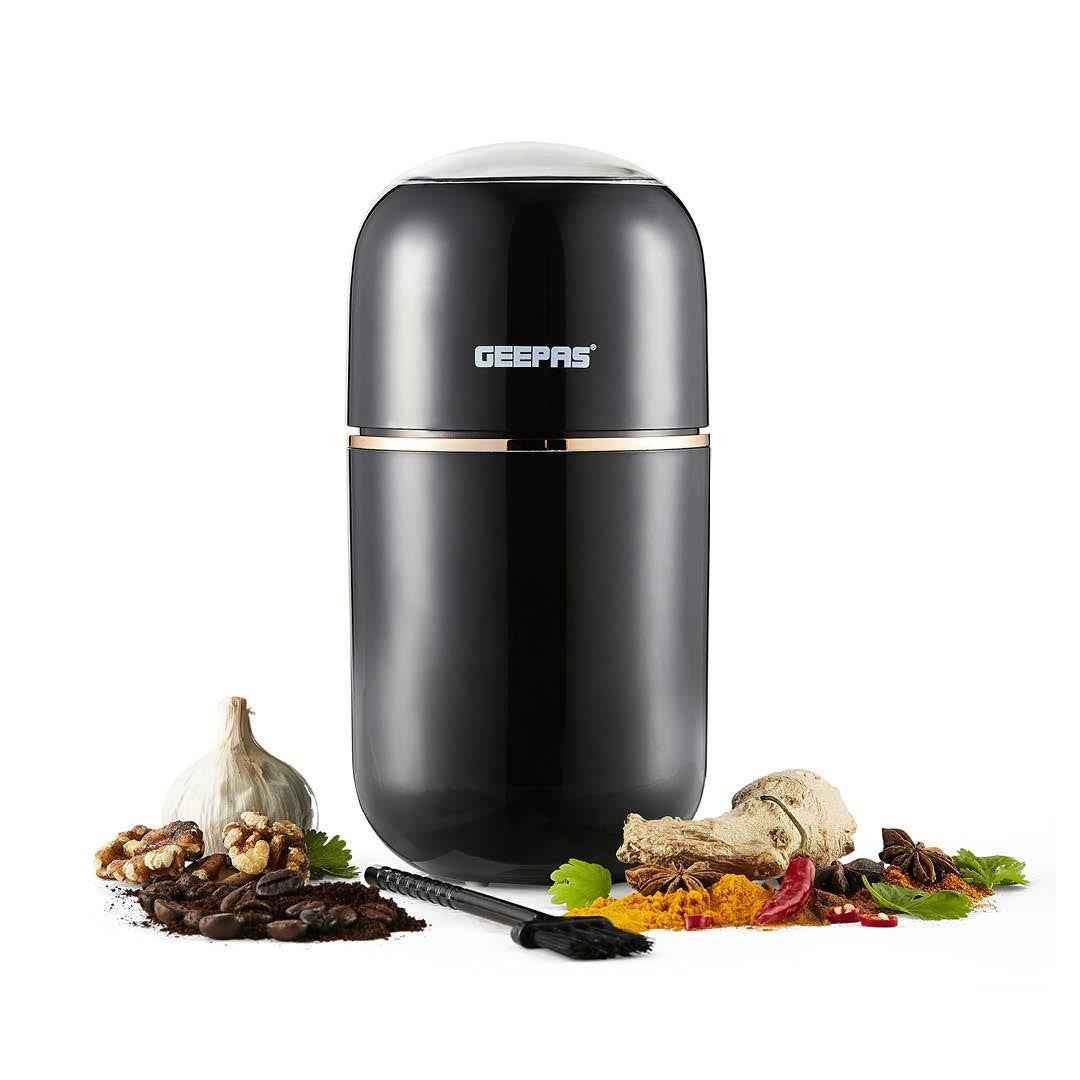80g Coffee Grinder Stainless Steel Blades Dried Spice Nuts Herbs Mill 200W Black