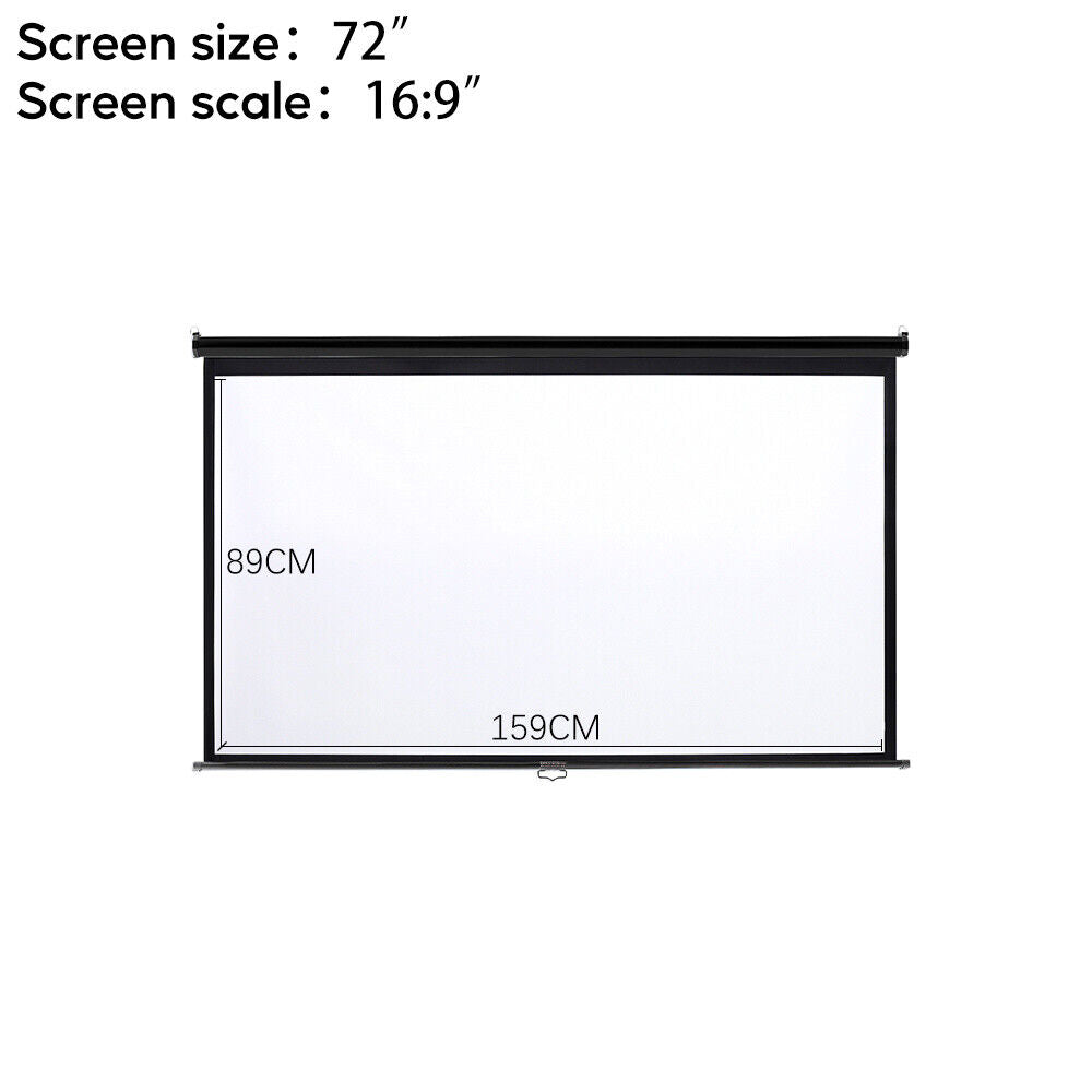 Electric Motorised Projector Screen 3D HD Home Theater Projection 16:9 4:3 Sizes