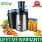 1000W Juicer Machine Whole Fruit and Vegetable Juice Extractor Stainless Steel