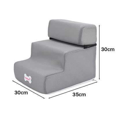 3/4/5 Steps Dog Stairs Pet For Bed Sofa Cats Ladder Ramp With Removable Cover UK