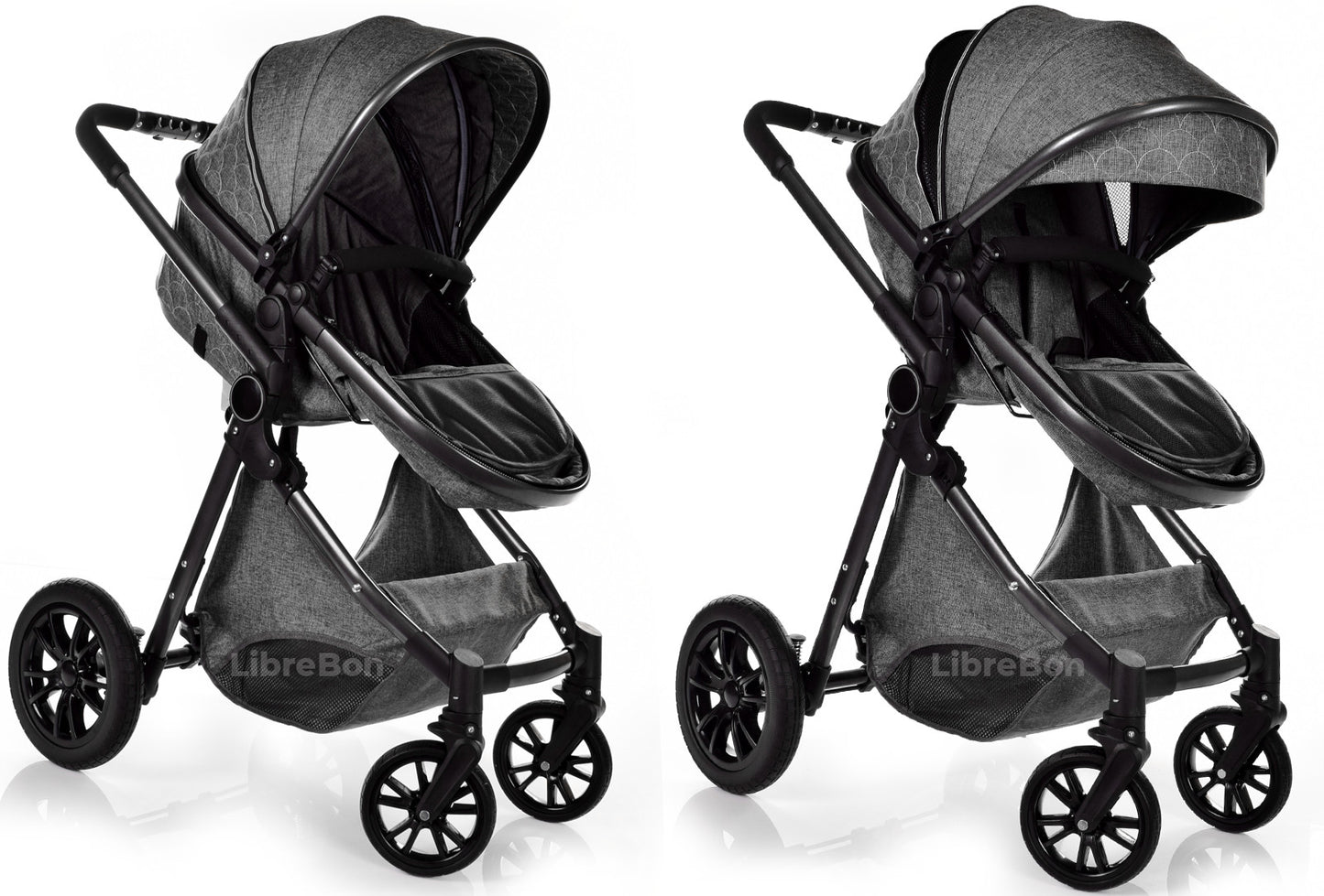 3 in 1 Pram Newborn Baby Buggy Set Travel System with Car Seat Folding Pushchair