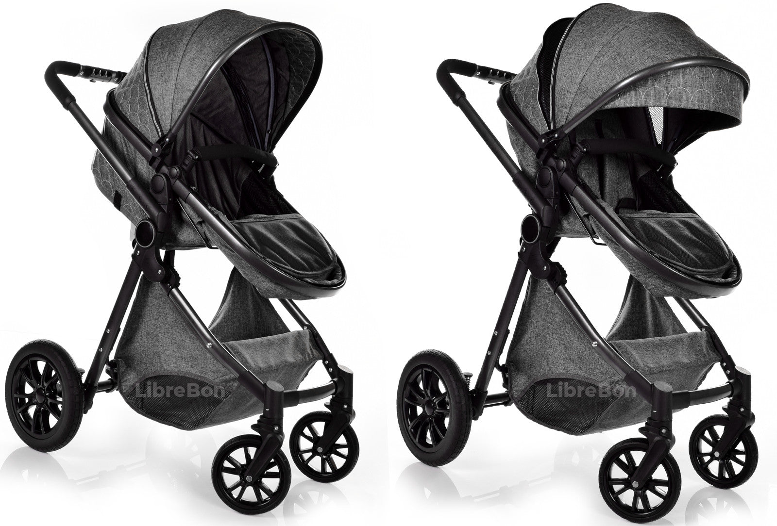 3 in 1 Pram Newborn Baby Buggy Set Travel System with Car Seat Folding Pushchair