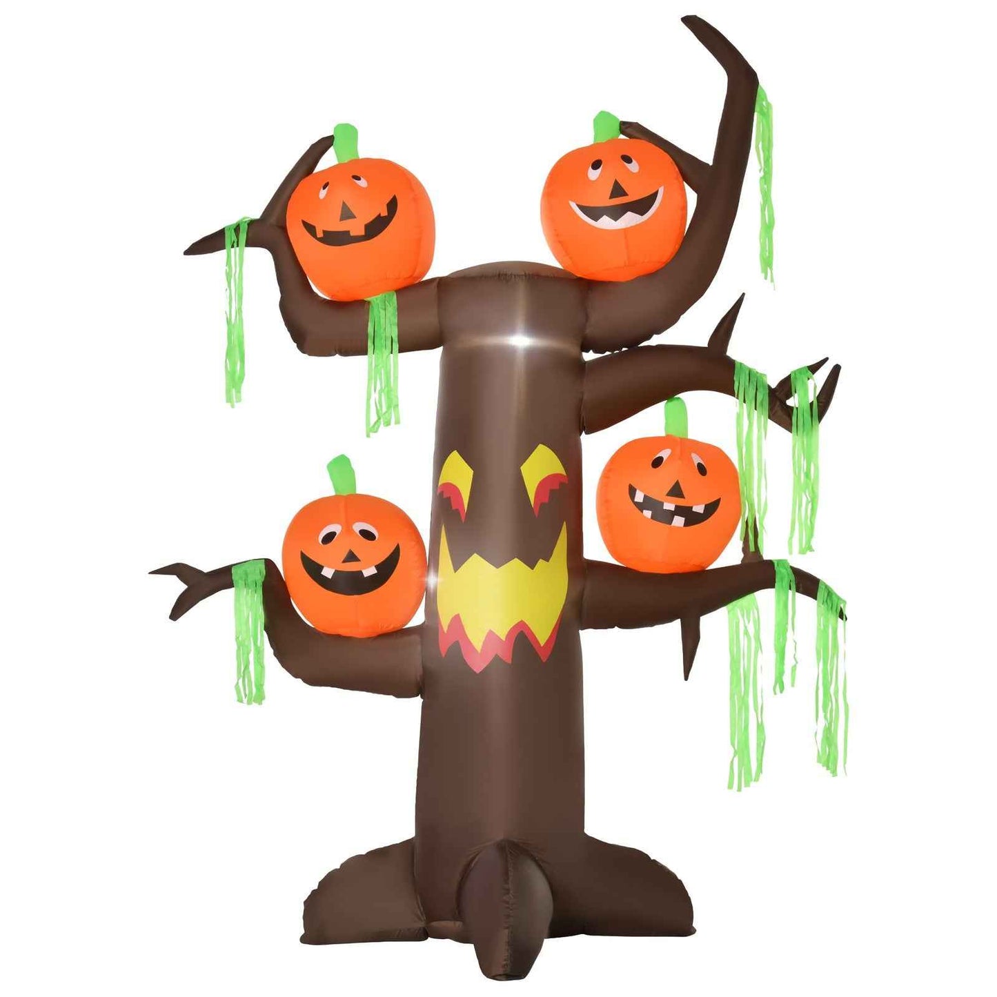 Halloween Decoration 2.4m Inflatable Ghost Tree with Pumpkins and 6 LED