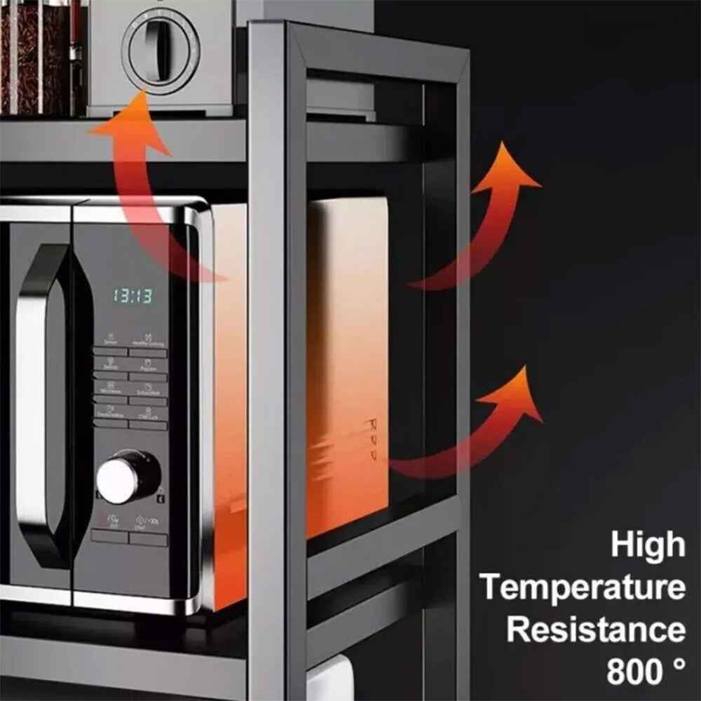 3 Tier Expandable Microwave oven Rack Stand Storage Holder Kitchen Corner Shelf