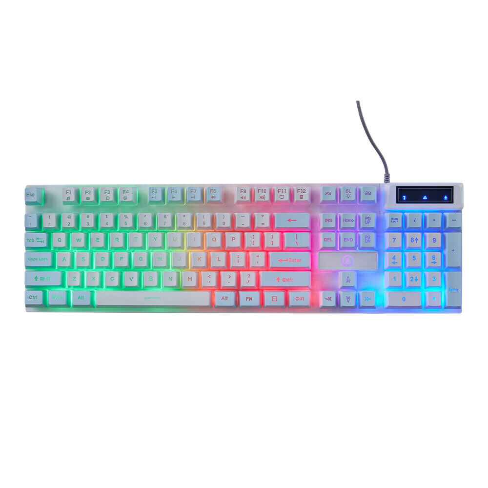 K500 Mechanical Gaming Keyboard 104 Keys USB Wired RGB Backlit Keypad PC Game