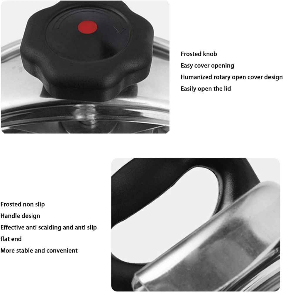 Aluminium Pressure Cooker Quick with Lid Latch Indicator 7L-11L Explosion-Proof