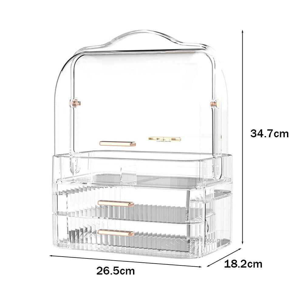 Dressing Table Makeup Storage Box Drawer Desktop Cosmetic Organizer Tidy Case UK