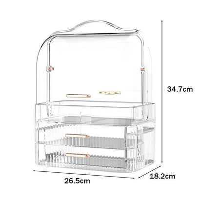 Dressing Table Makeup Storage Box Drawer Desktop Cosmetic Organizer Tidy Case UK