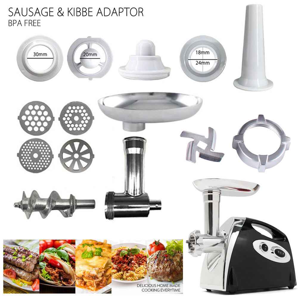 2800W Electric Meat Grinder Mincer Sausage Maker Filler Kitchen Mincing Machine