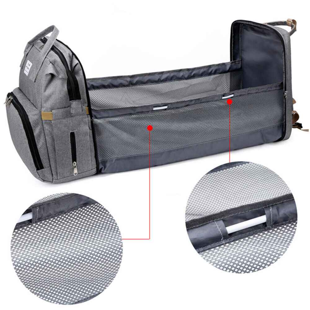 Baby Changing Bag Diaper Bag Large Nappy Backpack with Portable Changing Mat UK