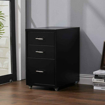 3/5/6/8 Drawers Mobile Metal Desk Office Pedestal Storage Filing Cabinets Unit