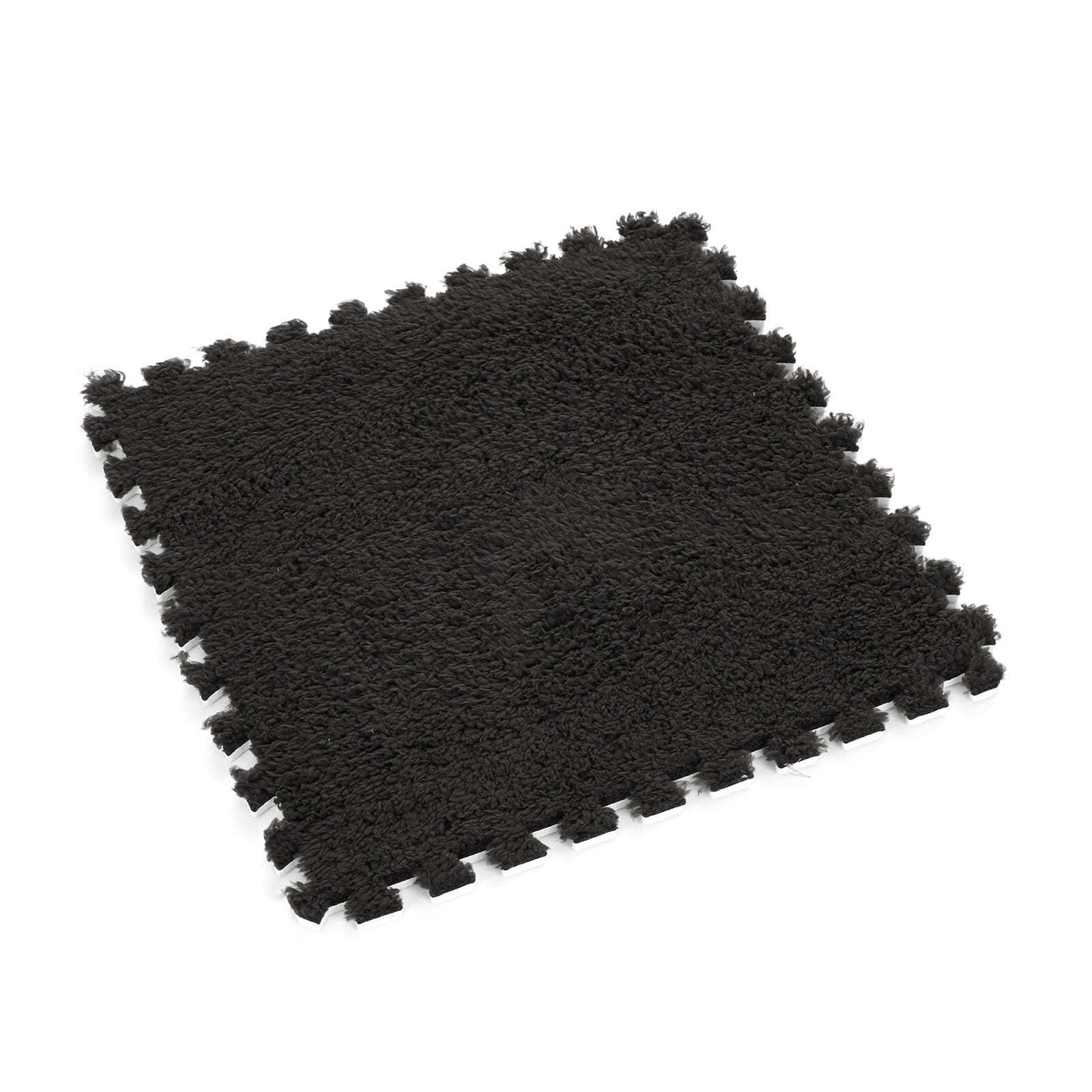 24pcs Interlocking Floor Mat Plush Foam Carpet Tiles Fluffy Square Area Carpets