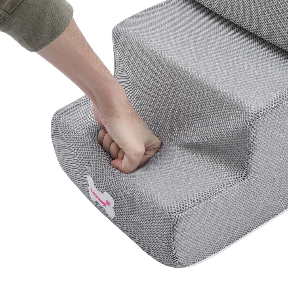 3/4/5 Steps Dog Stairs Pet For Bed Sofa Cats Ladder Ramp With Removable Cover UK