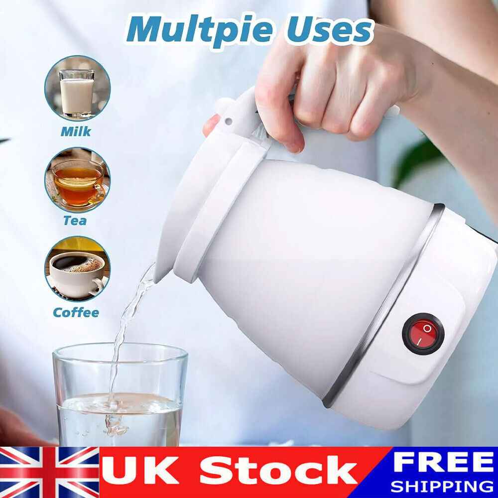 600ML Portable Collapsible Electric Water Kettle for Travel, Camping & Caravan