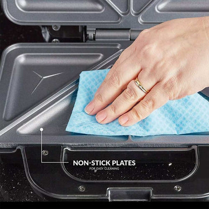 Toastie Maker 2 Slice Sandwich Toaster Non-Stick Machine Easy Clean 900W New UK