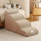 3/4/5 Steps Dog Stairs Pet For Bed Sofa Cats Ladder Ramp With Removable Cover UK