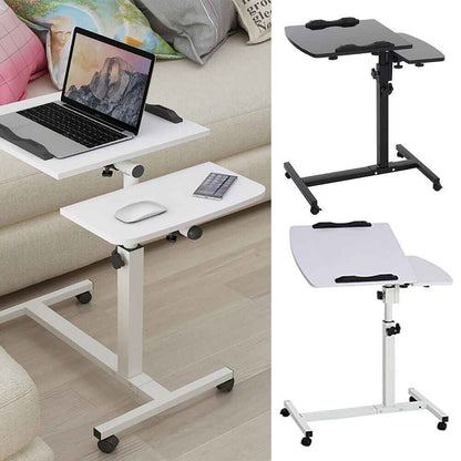 Adjustable Height Overbed Chair Dining Tray Table Mobile Tilting Tabletop Desk