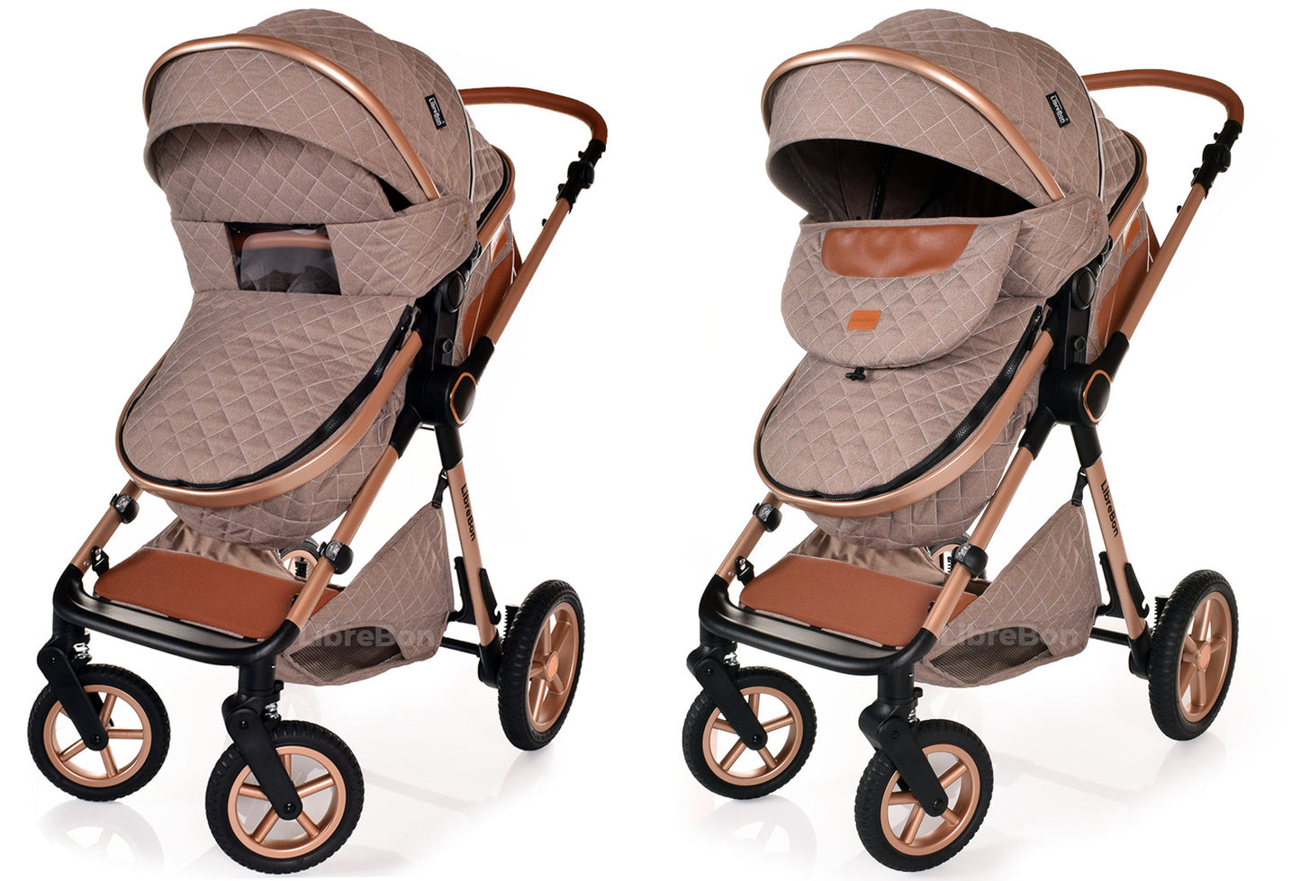 3 in 1 Pram Newborn Baby Buggy Set Travel System with Car Seat Folding Pushchair