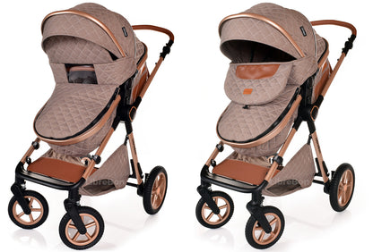 3 in 1 Pram Newborn Baby Buggy Set Travel System with Car Seat Folding Pushchair