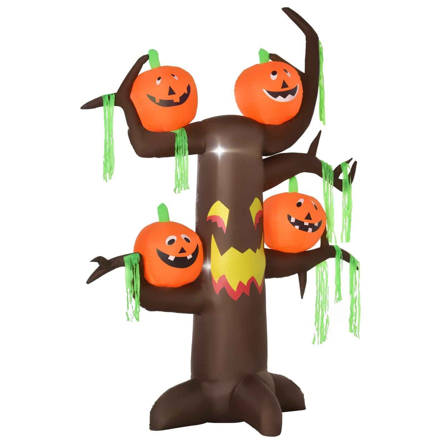 Halloween Decoration 2.4m Inflatable Ghost Tree with Pumpkins and 6 LED
