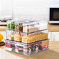 S/M/L Clear Plastic Fridge Storage Box Cupboard Organiser Fruit Veg Rack 3-10Pcs