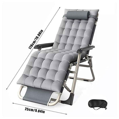 Outdoor Reclining Zero Gravity Chair Extra Wide Adjustable Garden Sun Lounger UK