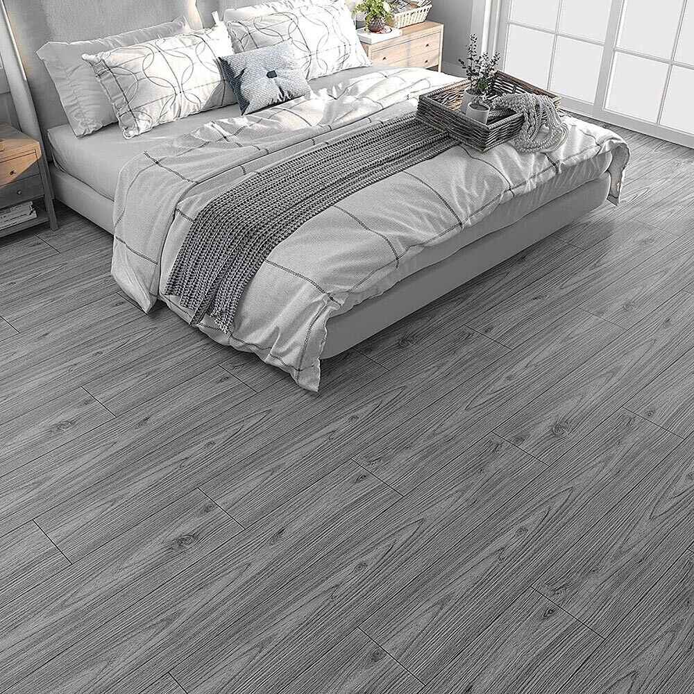 5m² Floor Planks Tiles Self Adhesive Wood Effect Vinyl Flooring Kitchen Bathroom