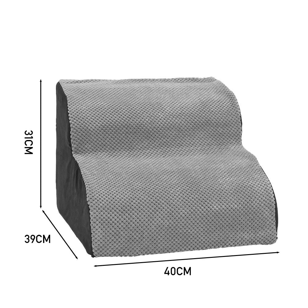 3/4/5 Steps Dog Stairs Pet For Bed Sofa Cats Ladder Ramp With Removable Cover UK