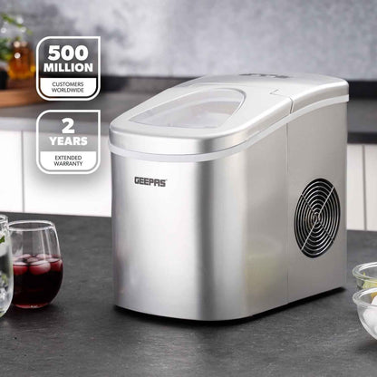 Countertop Ice Cube Maker Machine 2.2L Electric Fast Automatic Portable Geepas