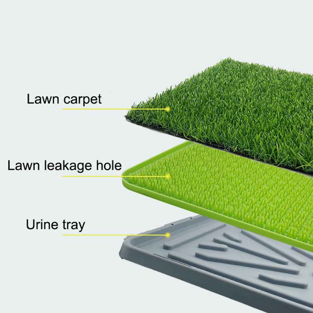 Large Pet Dog Toilet Mat Indoor Restroom Training Grass Potty Pad Loo Tray PadUK