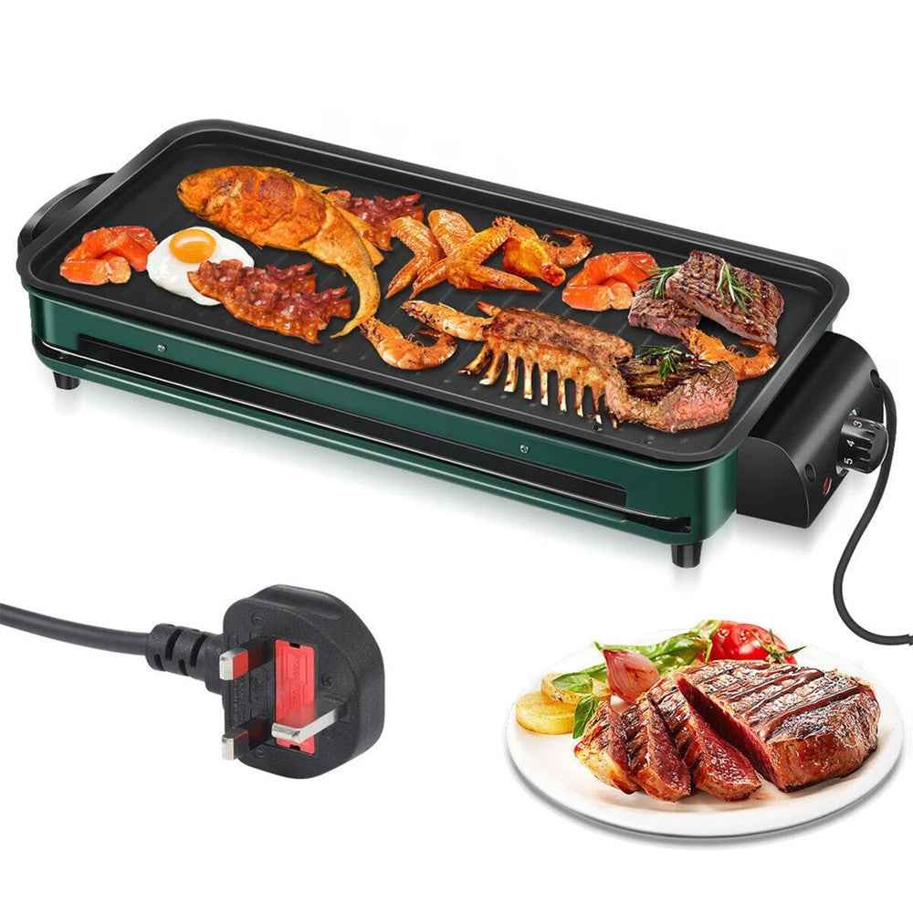Barbecue 1500W Griddle Indoor BBQ Smokeless Convenient Hot PlateElectric Kwzwgdn