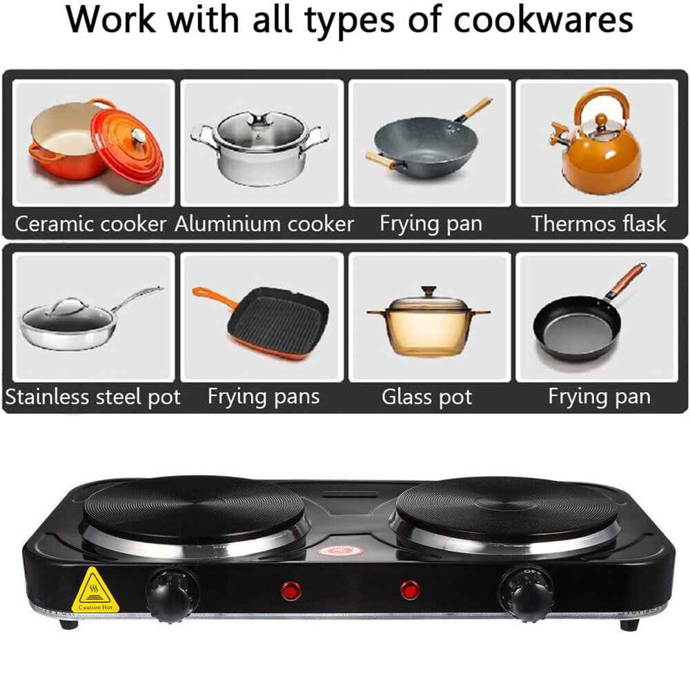 2800W Hot Plate Electric Cooker Single Portable Table Top Kitchen Hob Stove UK