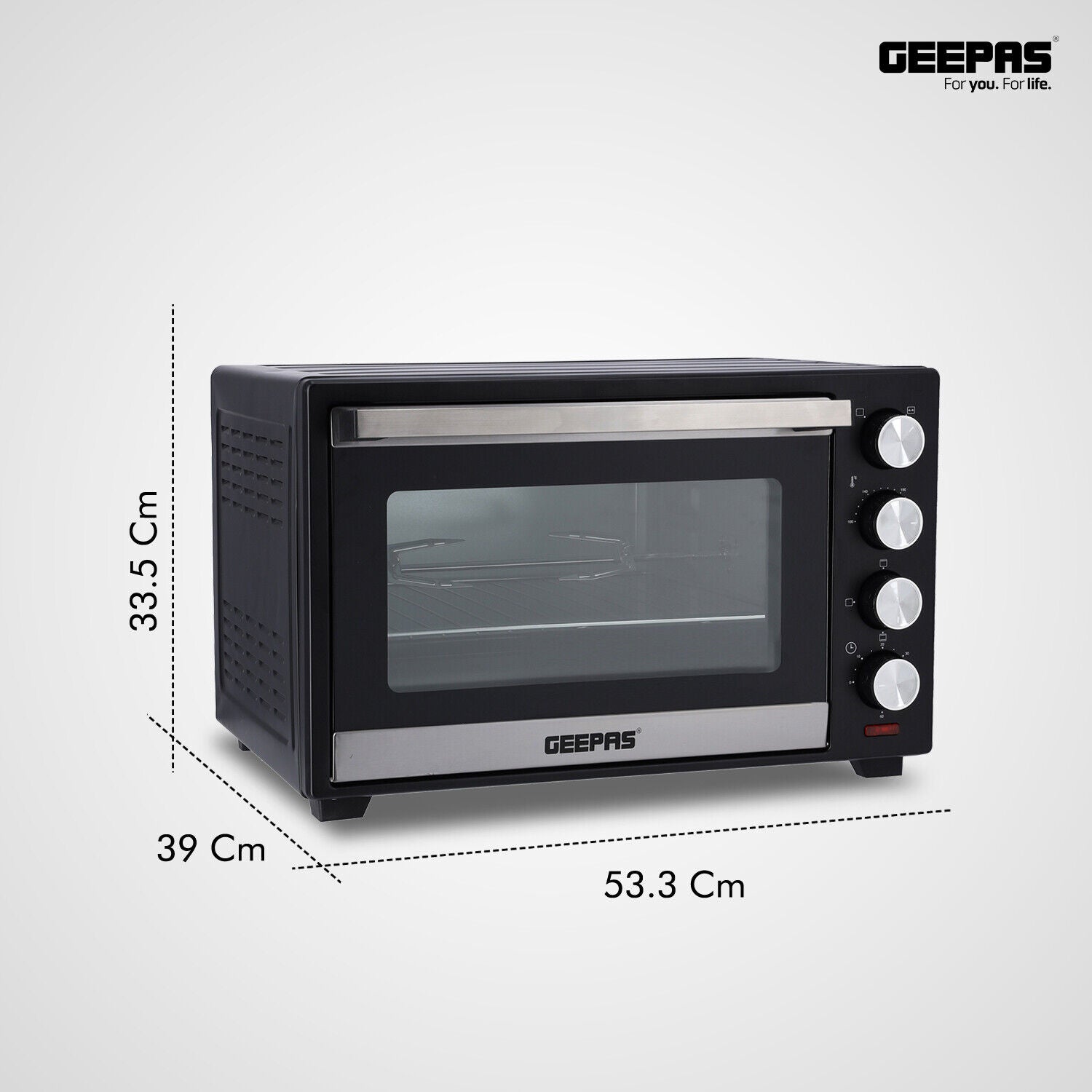 GEEPAS Mini Oven Toaster Grill Tabletop Compact Portable Baking Cooker Electric