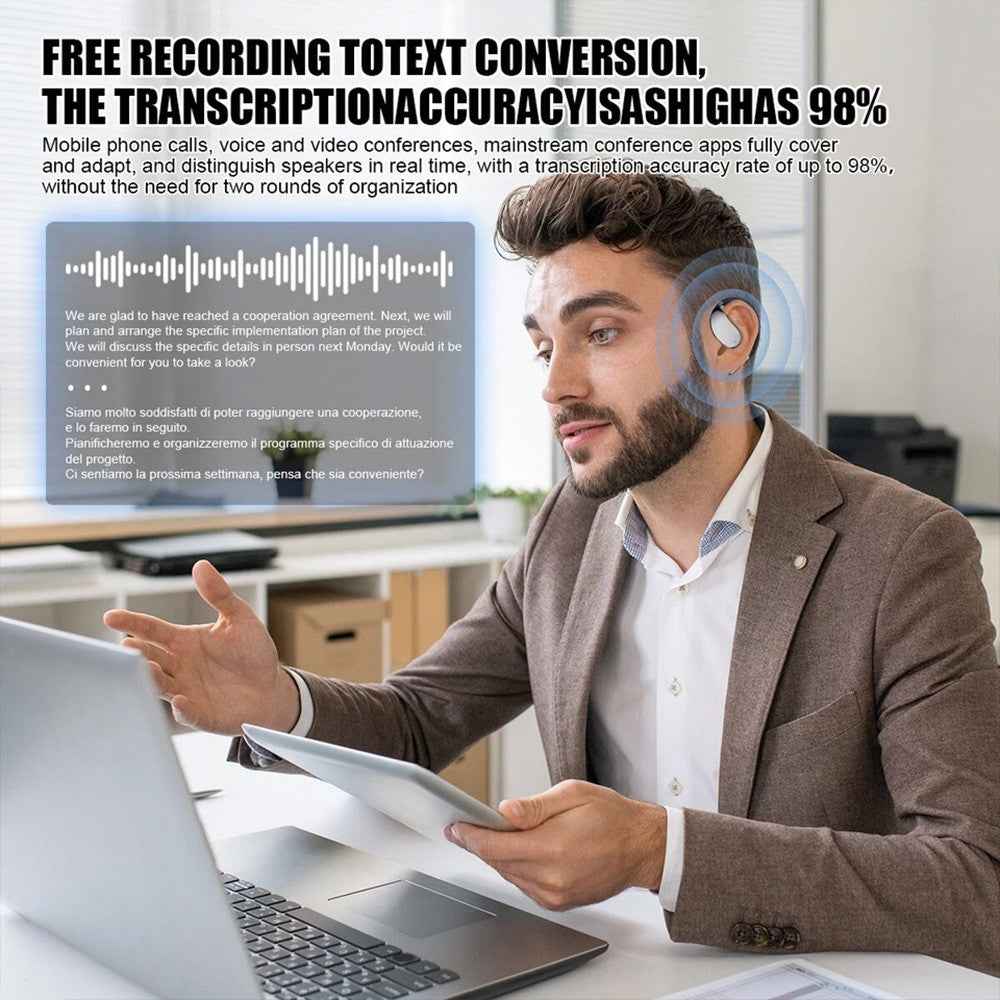 144+ Language AI Translator Earbuds Wireless Bluetooth 5.4 Headphones For iOS UK